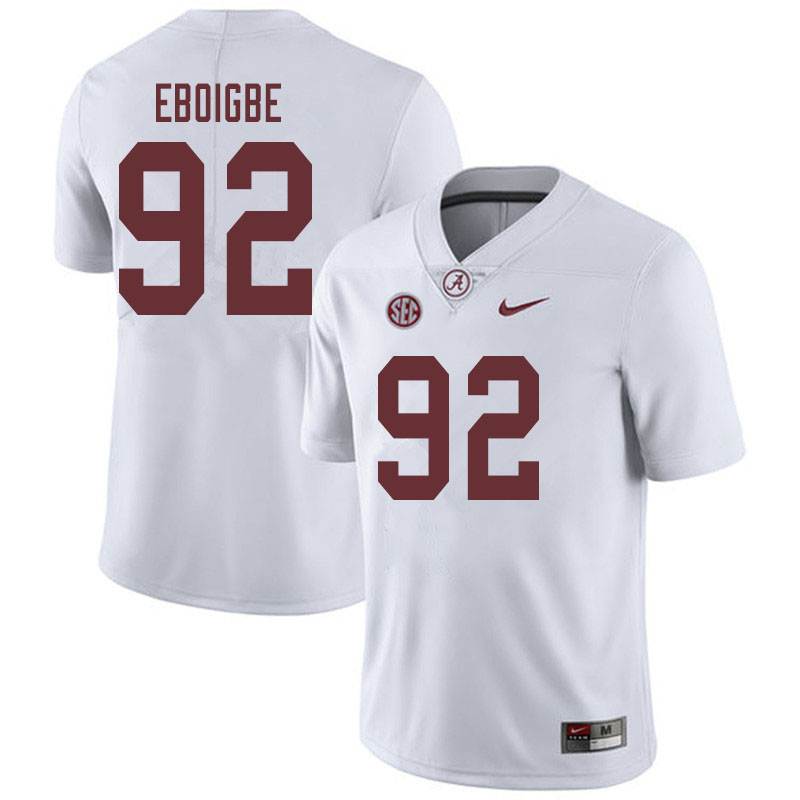 Men #92 Justin Eboigbe Alabama Crimson Tide College Football Jerseys Sale-White